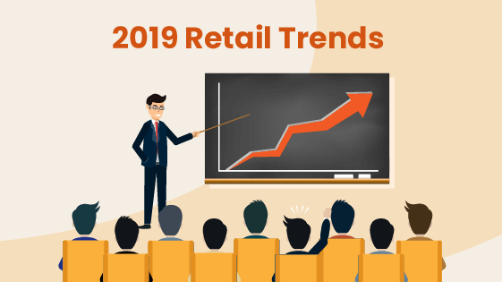 Person gives a talk about some of the trends in retail during 2019