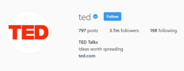 TED Insta TED instagram minimalist