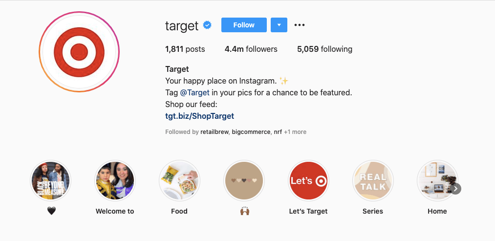 Target Instagram Bio