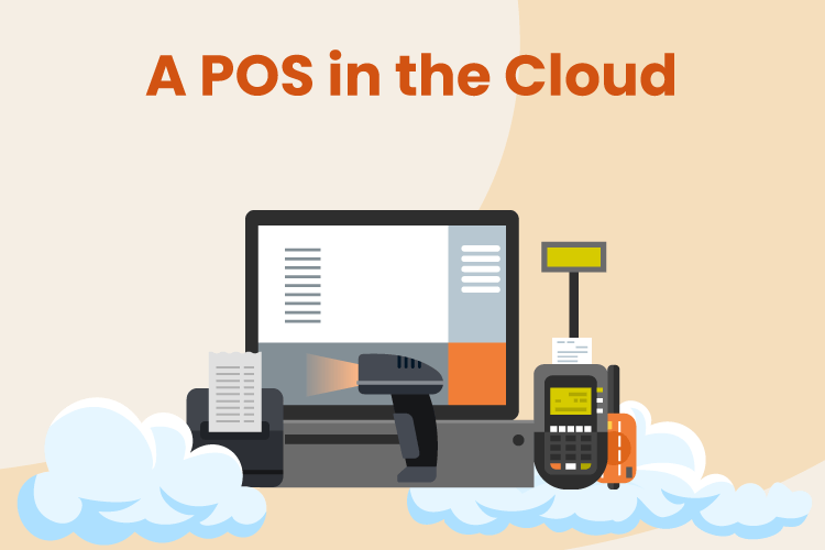 A point of sale system sits on top of clouds