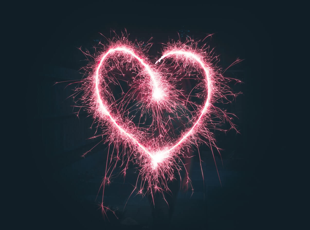 Heart Fireworks Fireworks in the shape of a heart