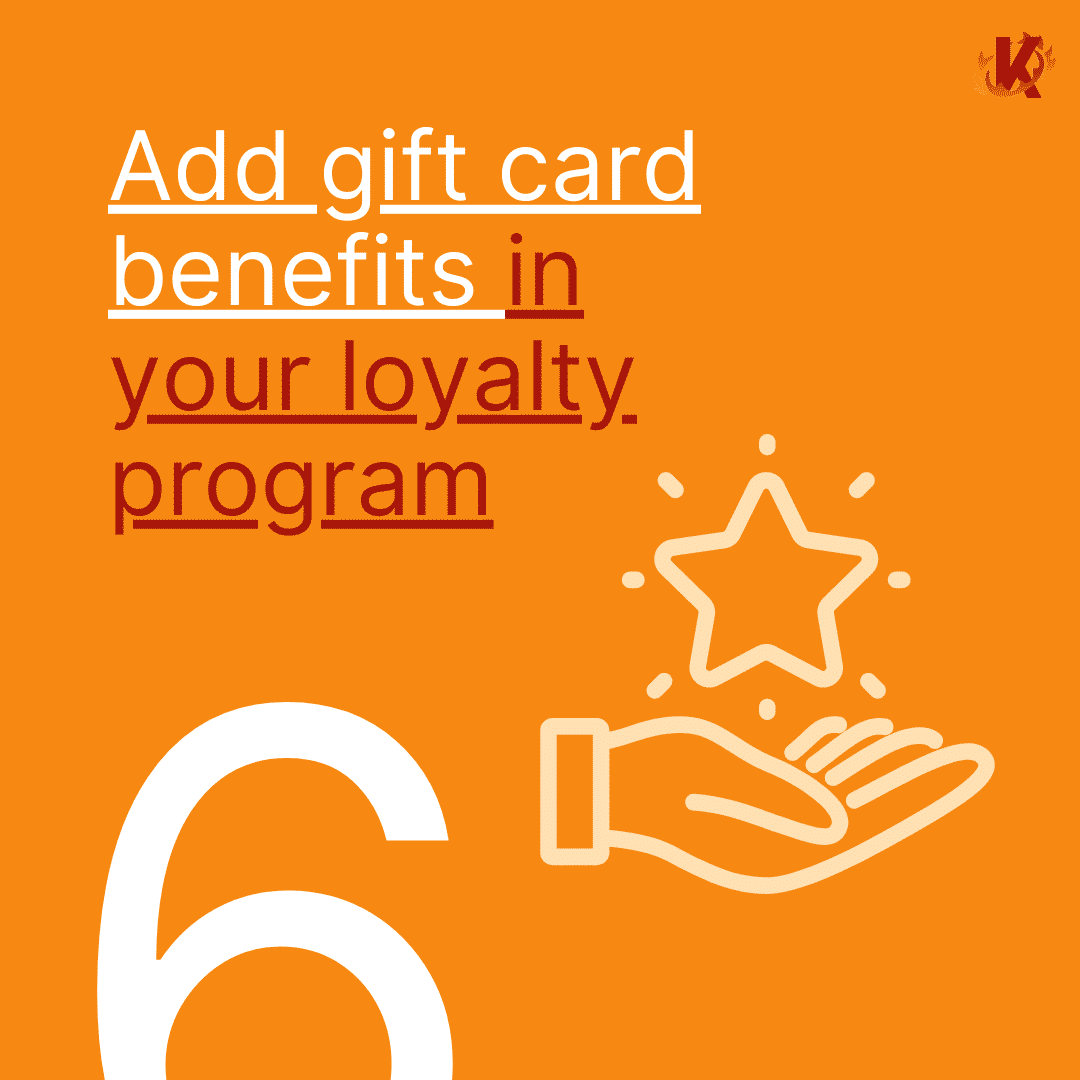 add gift card benefits to loyalty program image carousel with hand holding star