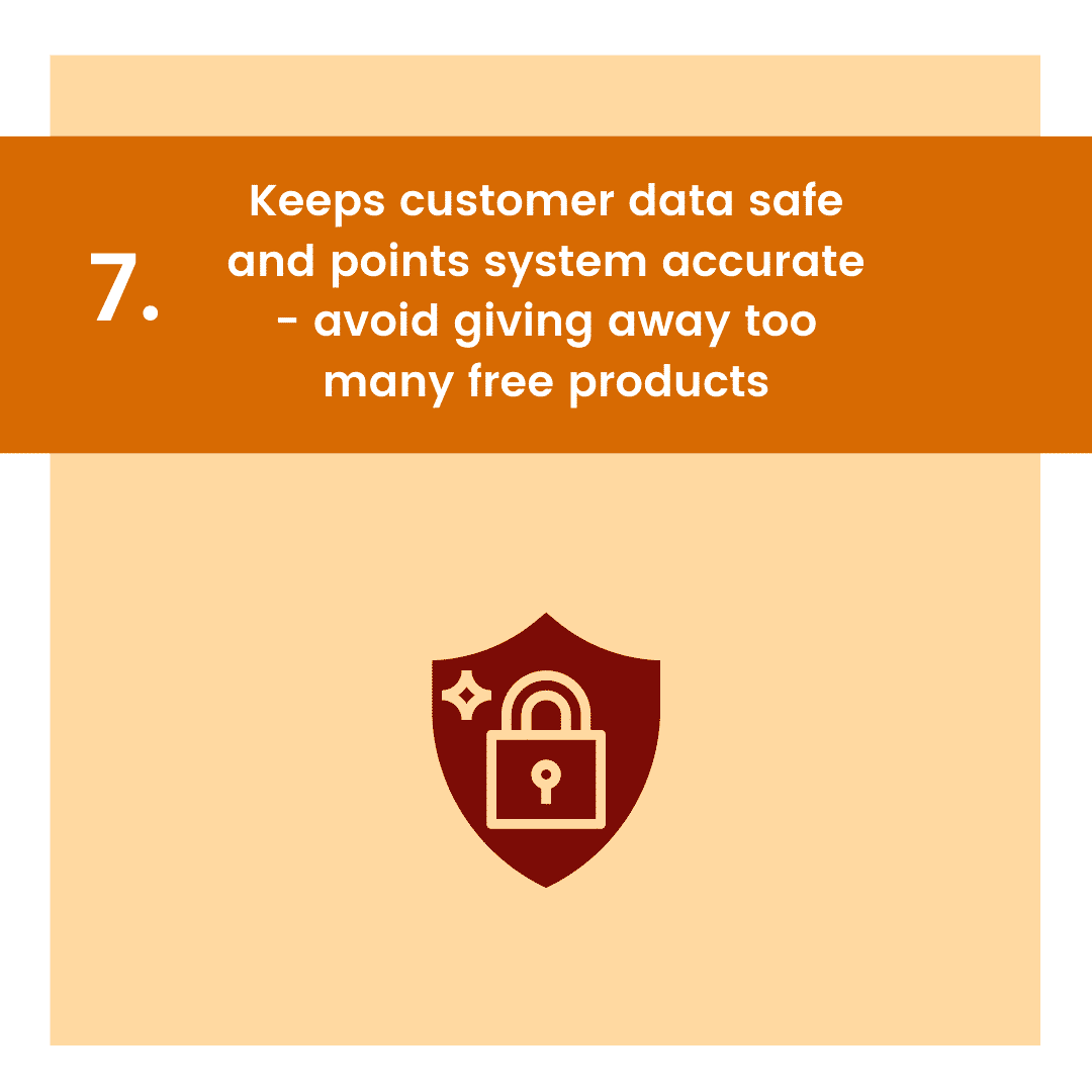 carousel graphic for keeps customer data safe and points accurate as reason to get point-based loyalty program