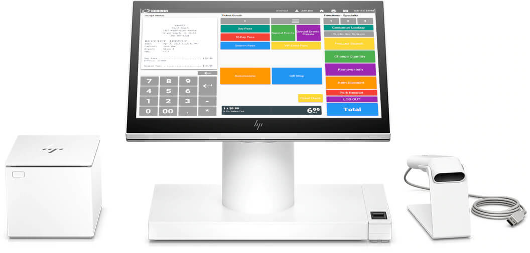 Vape Shop POS Hardware Vape shop POS system with desktop, receipt printer and scanner
