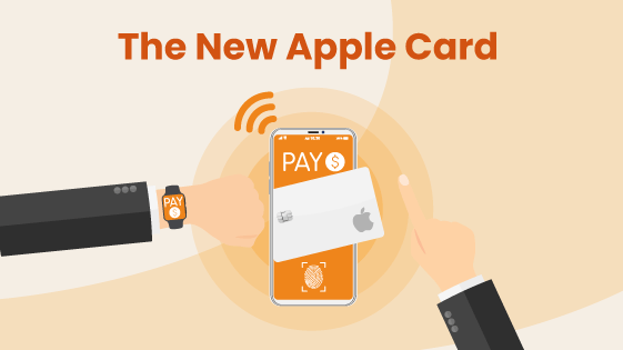 Shopper uses the new Apple Pay card to make a purchase at a retail store
