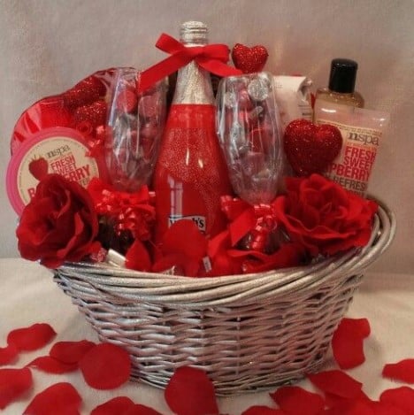 Example of pre-packaged gift as valentine's day sale idea.
