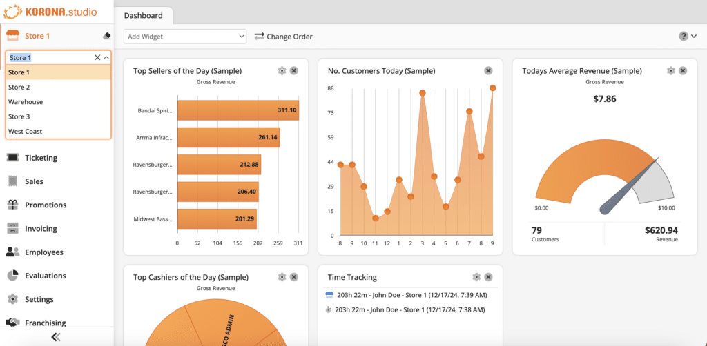 multi-store dashboard screenshot