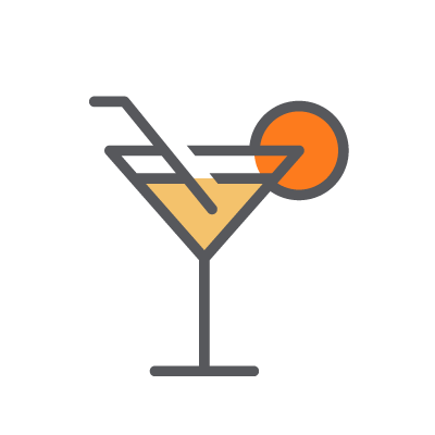Liquor store POS martini icon