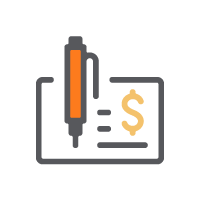 Sales reporting and metrics icon
