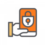Employee permission and theft prevention icon