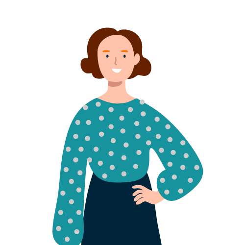 Testimonial Avatar 24 Illustration of a woman next to a review for museum software