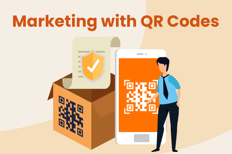 Person scans a QR code for retail marketing