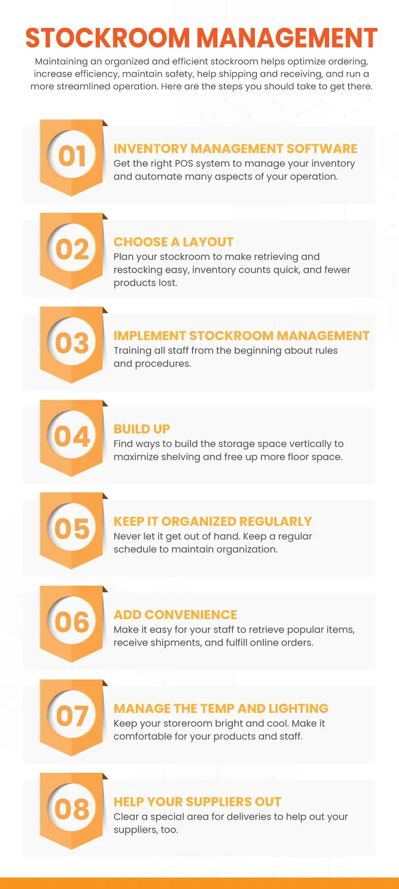 an infographic about stockroom management