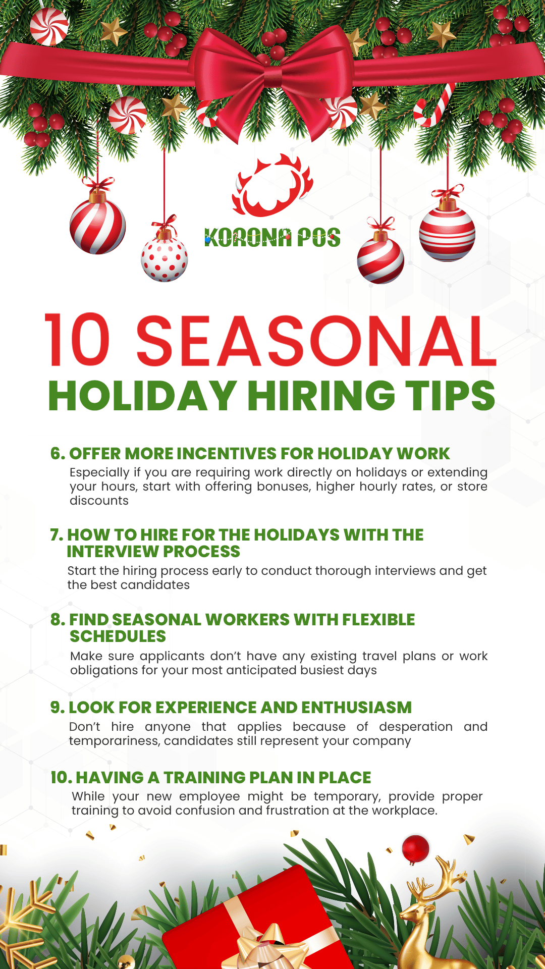 Tips 6-10 on seasonal holiday hiring