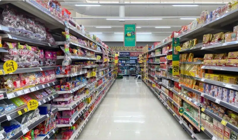 a convenience store aisle 