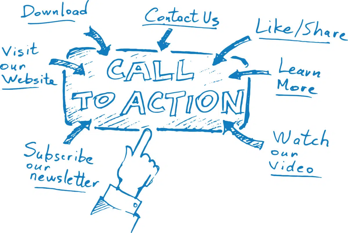an illustration showing different types of call to actions