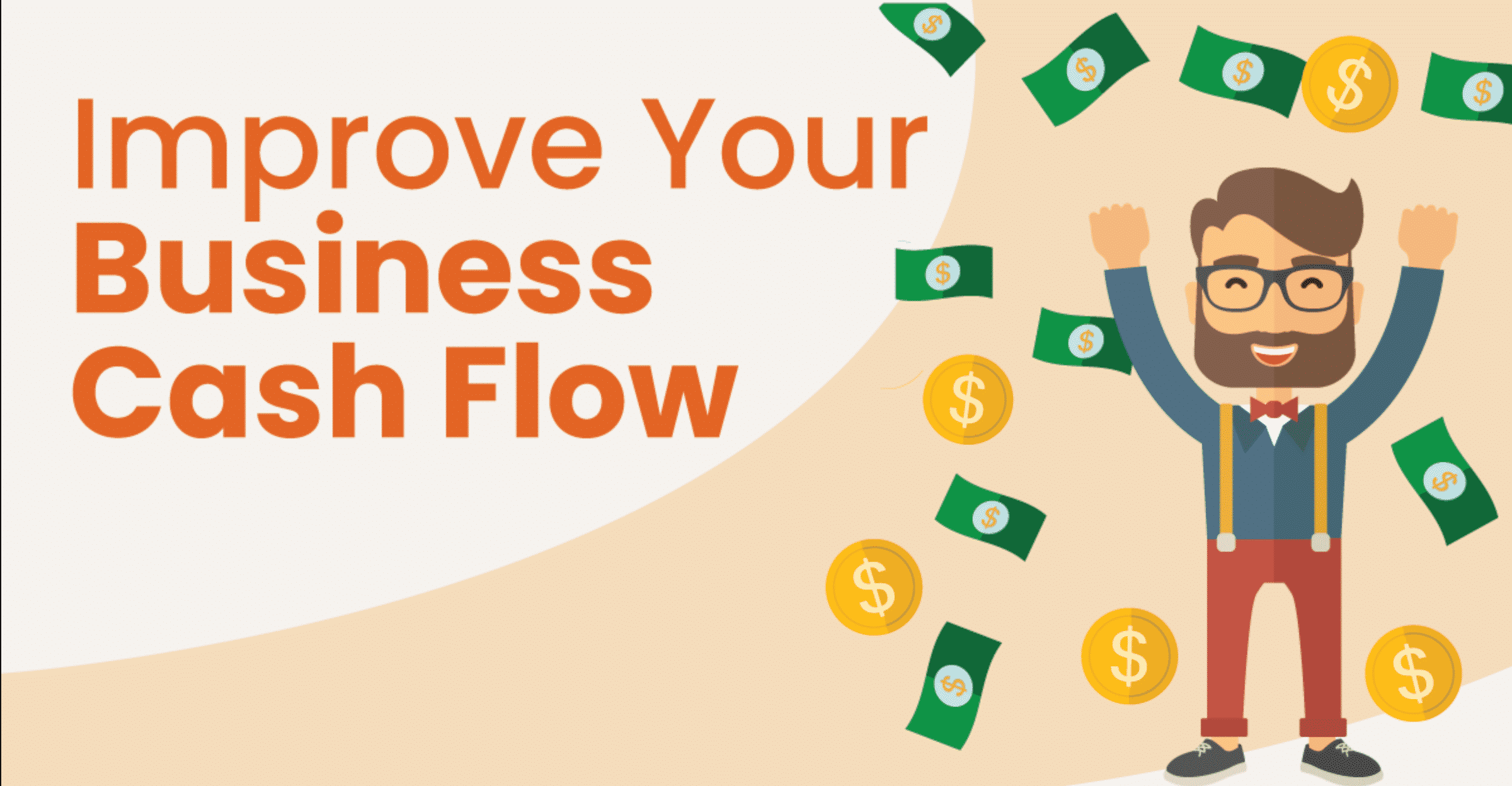 An infographic showing how to improve a business's cash flow.