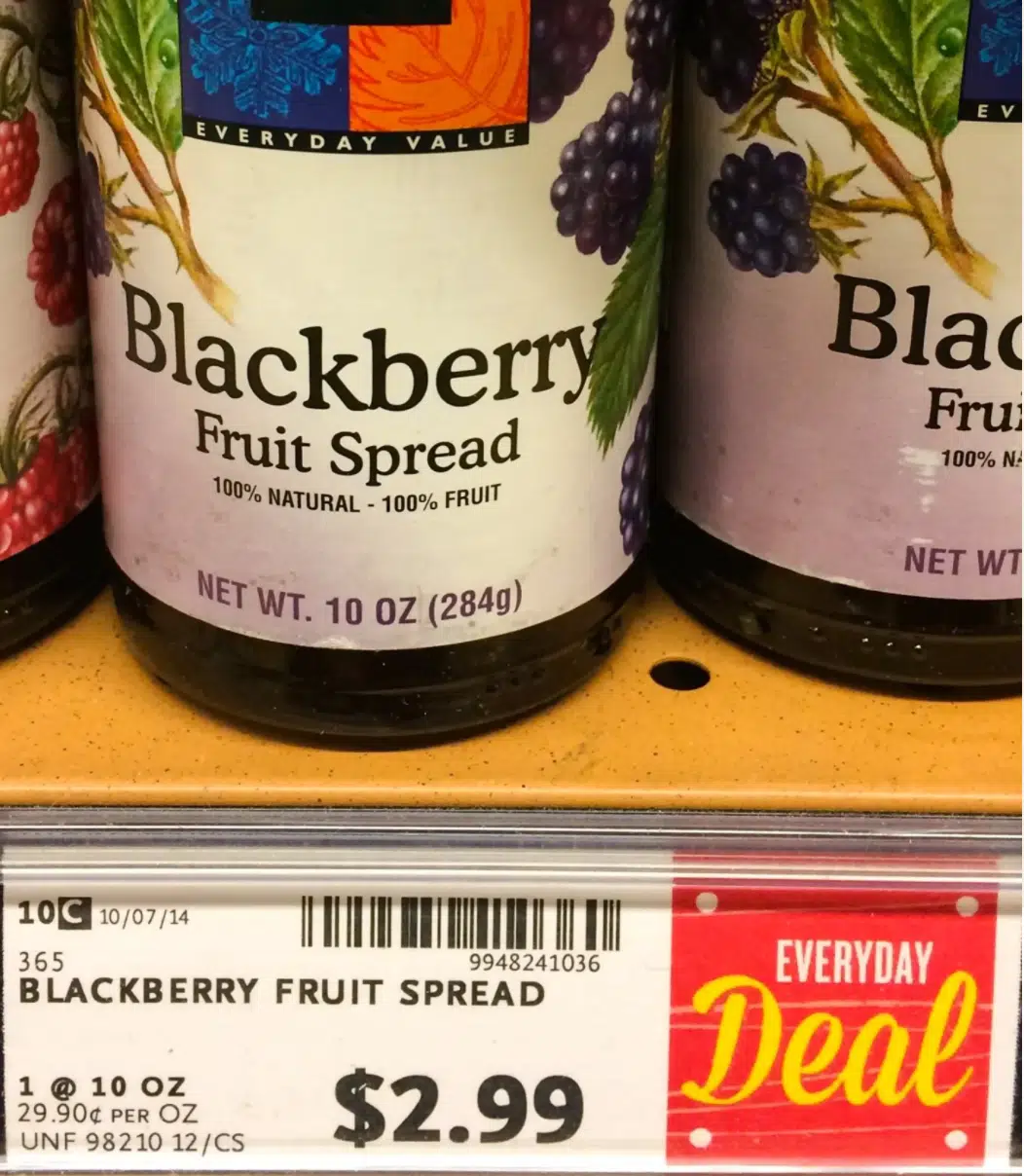 an example of penetrative pricing with membership deals on blackberry fruit spreads