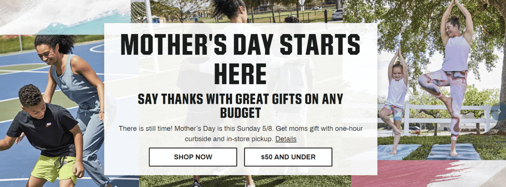 Mother's day advertising example