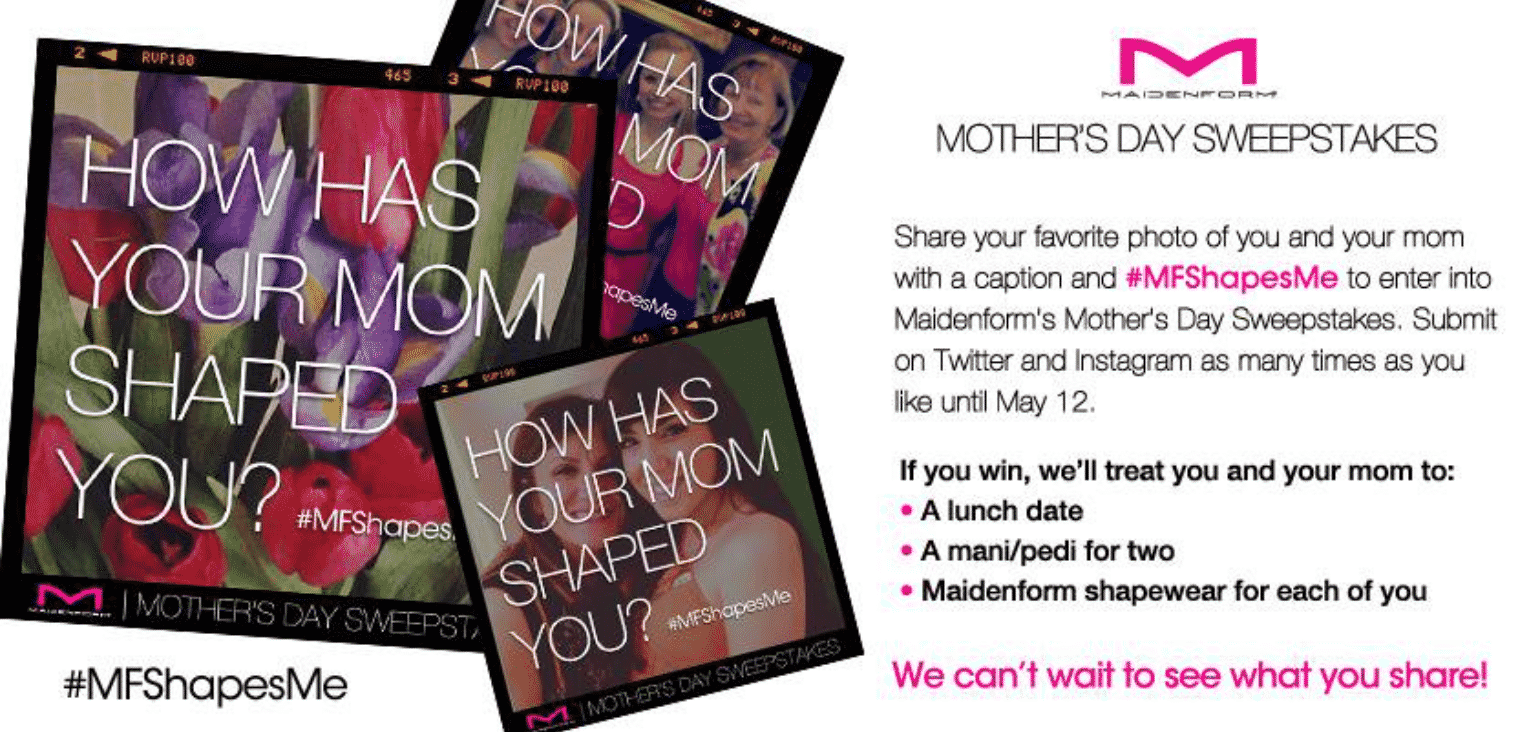 Picture illustrating a mother's day advertising