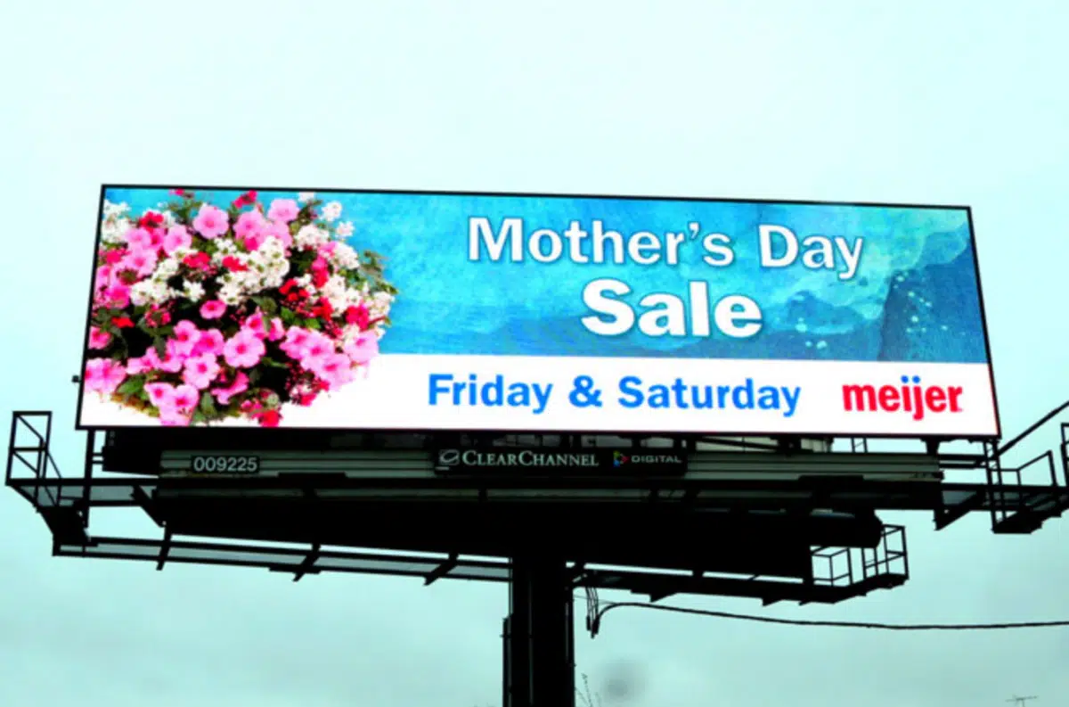 a mothers day advertising billboard for Meijer markets