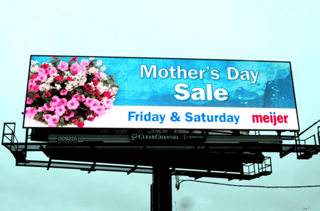 Picture illustrating mother's day billboard
