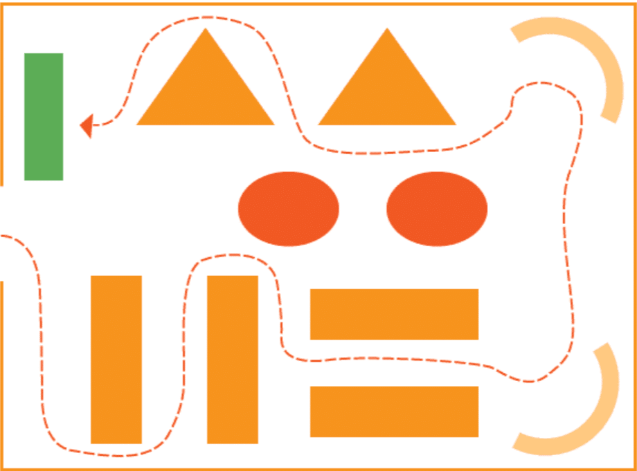 Image showing an example of Geometric retail design Layout. 