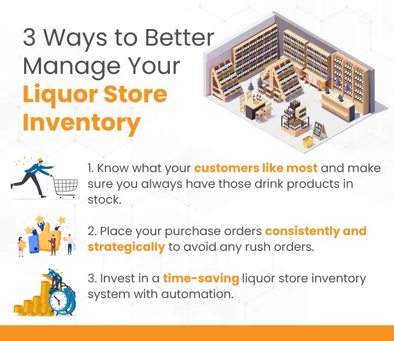 an infographic on ways to better manage your liquor store inventory