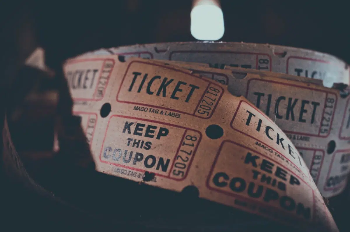 an old school ticket roll
