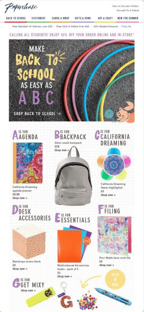 Back-to-school campaign ideas