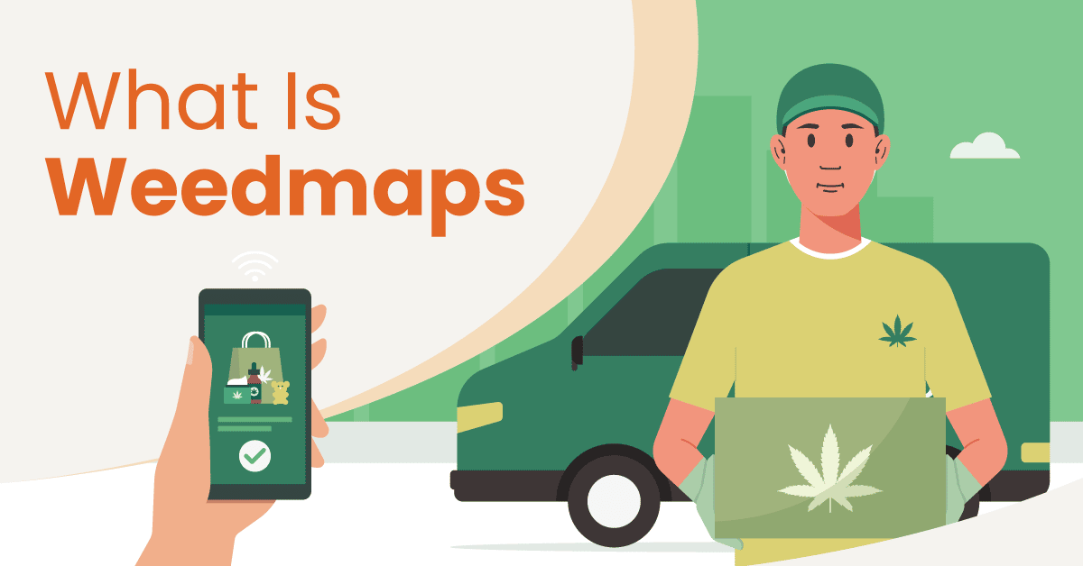 Recreational cannabis consumer uses Weedmaps to order marijuana online from a local dispensary