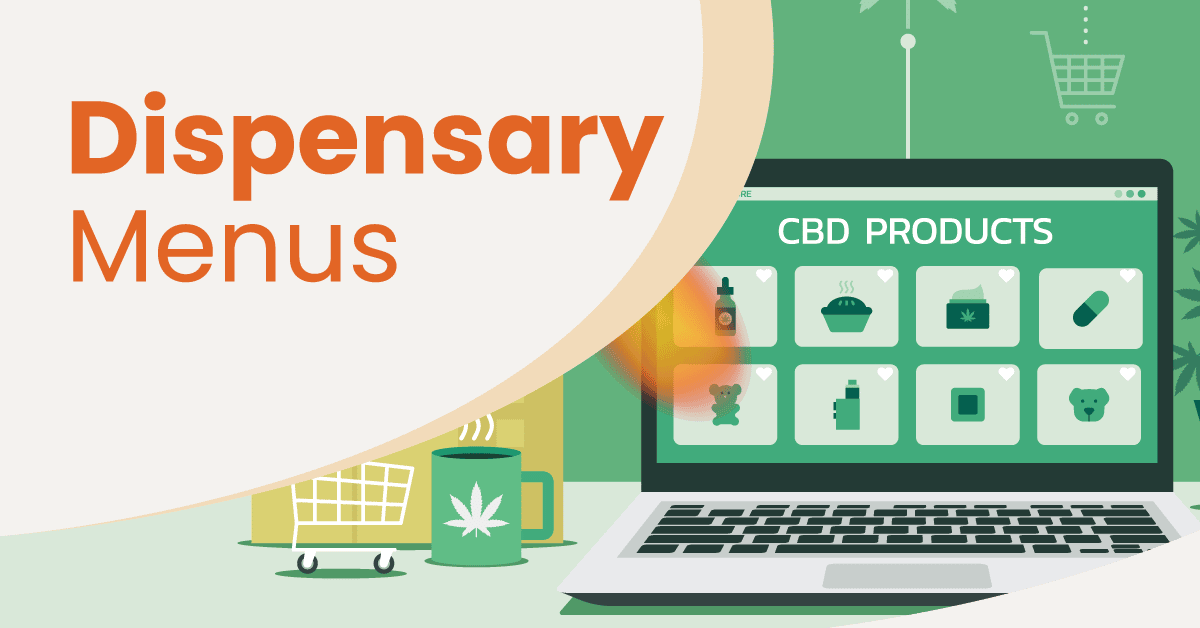 Person pre-orders marijuana items from a dispensary online menu