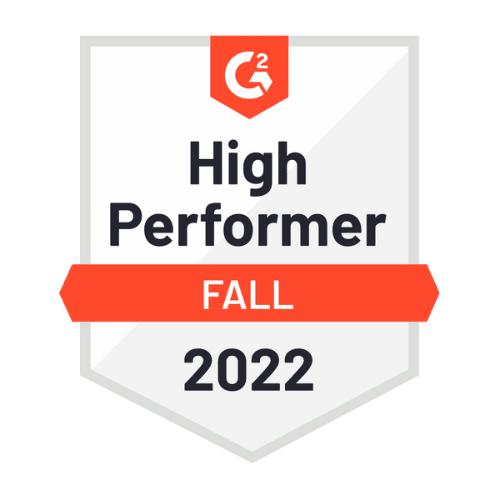 G2 High Performer Fall 2022 Badge