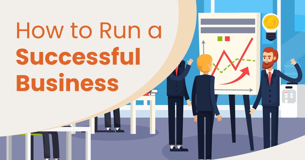 Business owner looks and charts and graphs with employees showing the success of a retail business