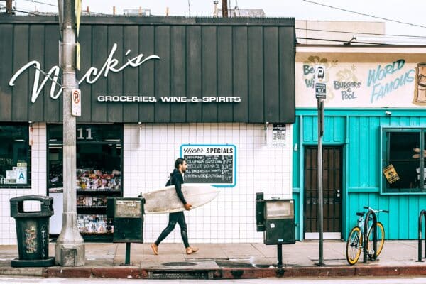 a photo showing a grocery store with wine and liquor in california