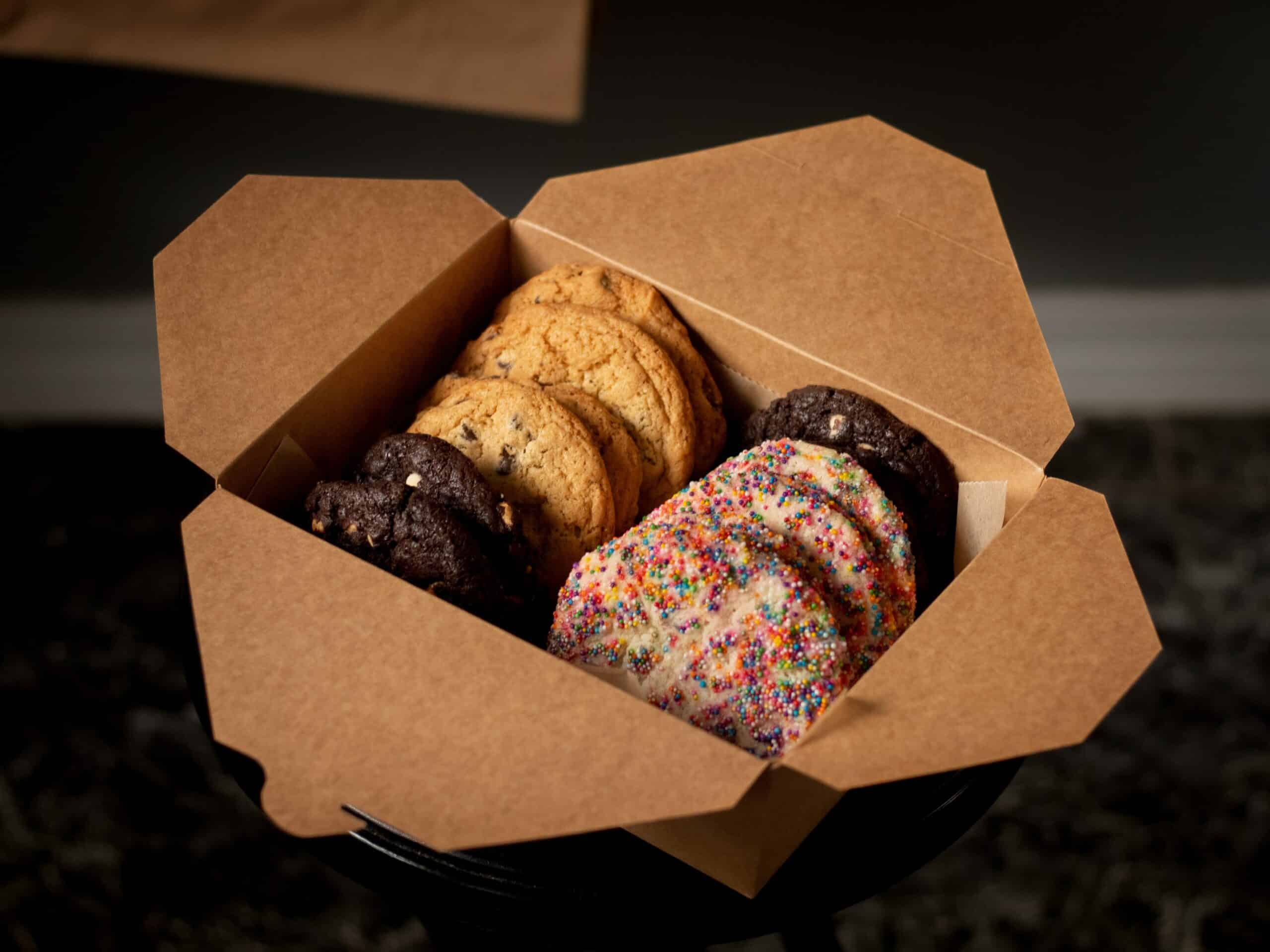 a box of cookies from an online bakery