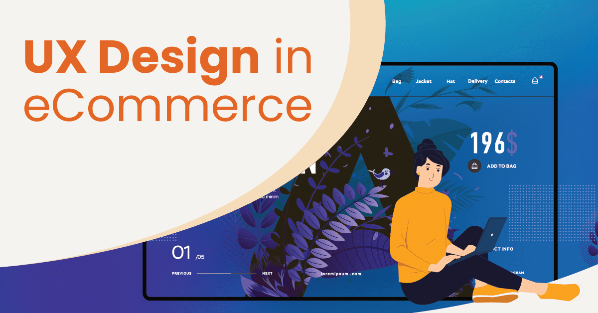 Person designs a sleek website for their eCommerce retail store to improve the user experience for customers