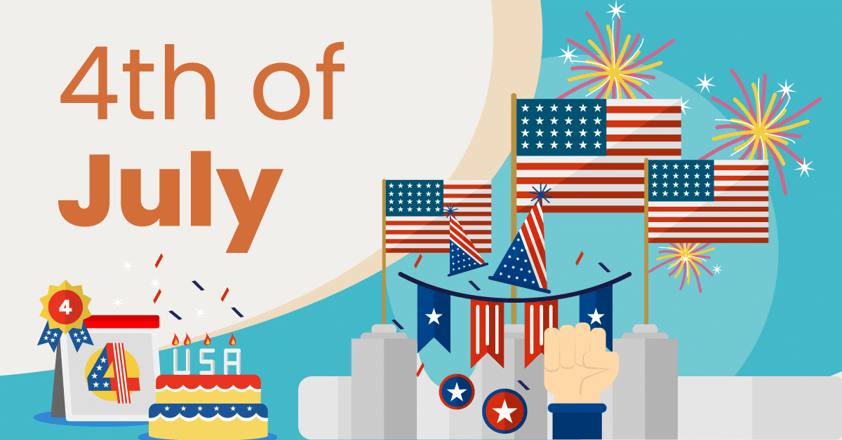 Person designs July 4th marketing campaign for their retail store