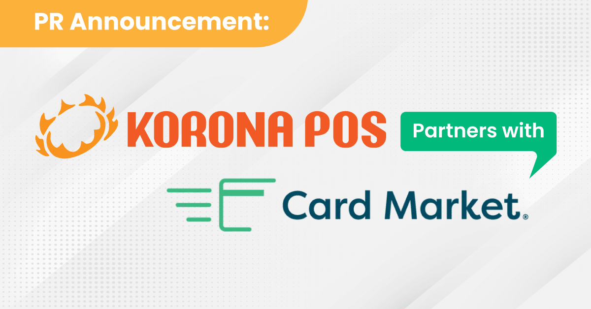 Featured image for announcement of partnership between KORONA POS and Card Market