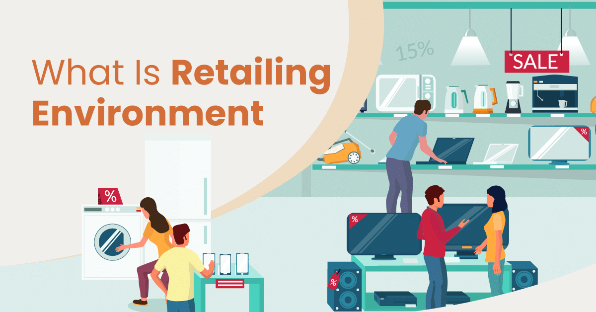 a graphic showing shoppers in different retail environments