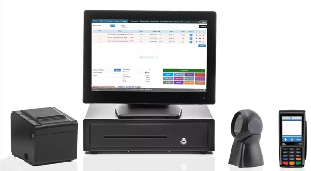 Picture illustrating the hardware of POS Nation, one of the most common point of sale solutions for smoke shops.