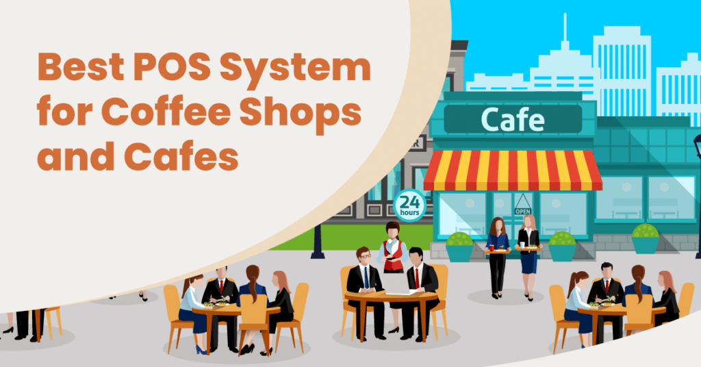 Image illustating people eating out in a coffee shops_ the best pos for coffee shops and cafe.