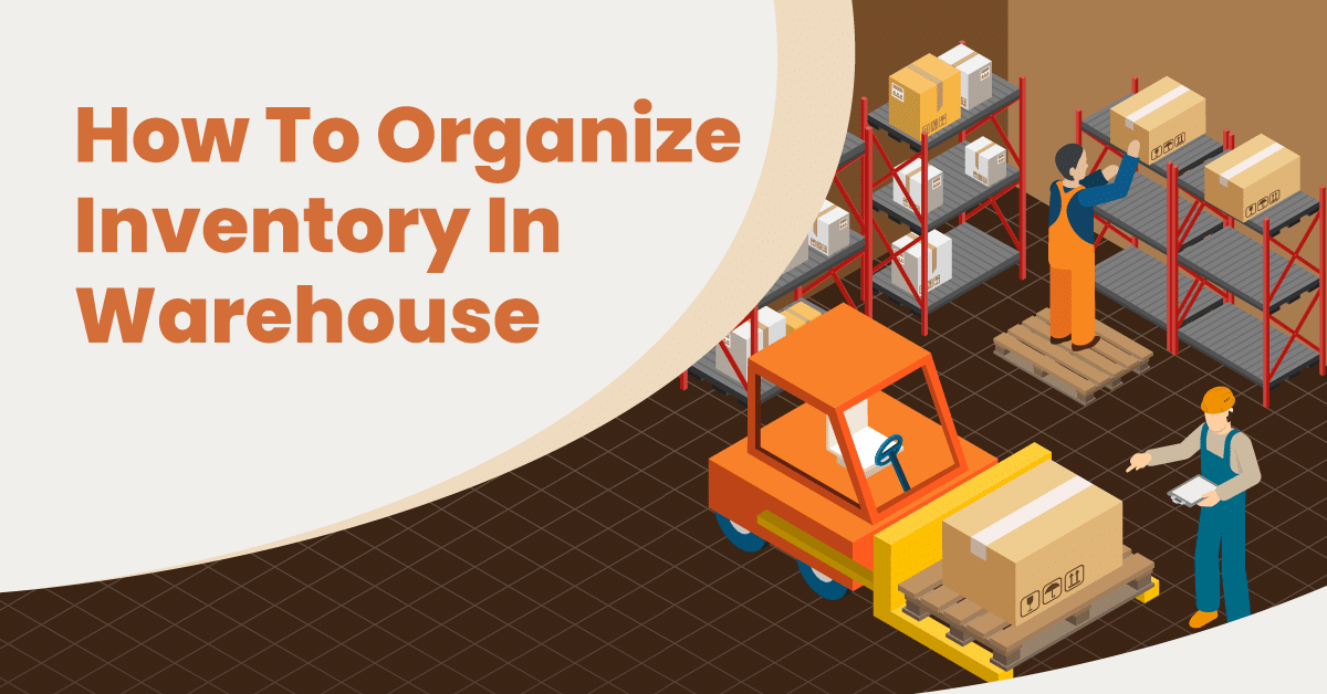 a graphic showing workers with a forklift, boxes, and shelving in a warehouse