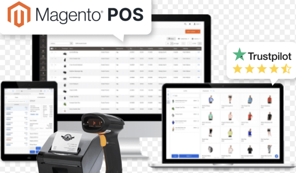 Image illustrating Magestore POS's terminal as a quickbooks pos alternatives, specially for online businesses using Magento. 