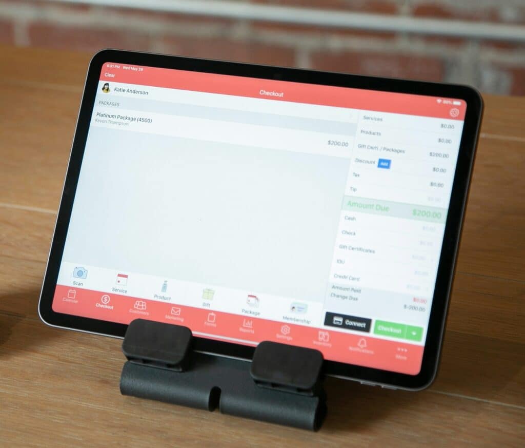 an example of a tablet mPOS system