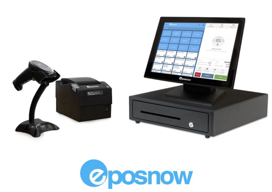 Image showing a POS terminal of Epos now, best Lightspeed alternatives for matrix-sized store