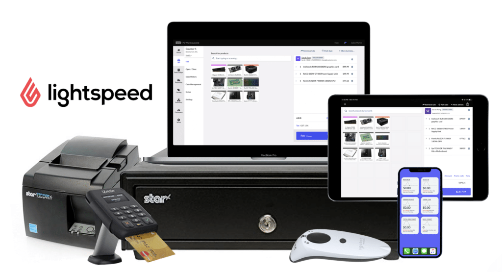Picture illustrating the POS terminal of Lightspeed Retail, known as one of the best inventory management software. 