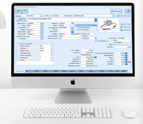 JewlMate software is shown on an Apple desktop computer