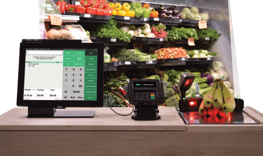 IT retail pos in a grocery store