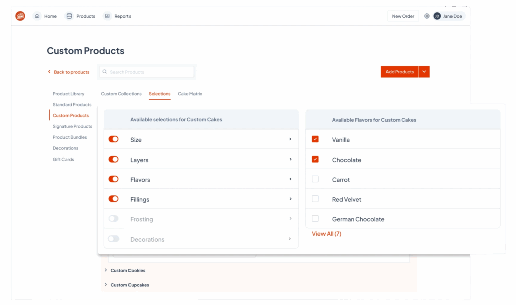 bakesmart software screenshot